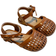 Shein New Summer Style Girls Sandals Toddler Weaved Leather Shoes Soft NonSlip Flat Bottom Sandals For Baby Girls