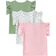 Shein Girls Casual Fly Sleeve Top With Heart Print pcsSet
