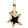 Pandora Faceted Star Mini Dangle Charm Enamel 14k gold plating Black