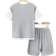Shein Tween Boy Letter Patched Detail In Tee & Shorts