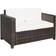 OutSunny 2-Seater Rattan Loveseat Padded Garden Furniture Brown Outdoor Sofa