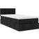 vidaXL Ottoman Sängram Med Madrass Svart 90x190 cm Tyg Sängpaket