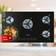 Klarstein Gas Hob 90 cm 5 Burner Glass Ceramic Double Gas Cooker Hob Black