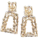 Shein Rhinestone Geometric Drop Earrings