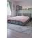 Home Discount Vanita Bed Frame Linen Fabric Storage - Light Grey - King 160x216cm