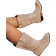 Shein Embroidered High Boots - Khaki
