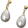 Shein Pair White Water Drop Faux Pearl Earrings Elegant Versatile Suitable For Daily Wear And Gift For Girlfriend Mother Sister