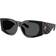 Tory Burch Kira Rectangle Sunglasses - Black/Dark Grey