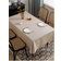 Shein pc Solid Color Cotton Linen Waterproof Oilproof Rectangular Cover Household Wedding Tablecloth Beige (61x61cm)