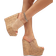 Shein Wedge Heel Platform Waterproof Vintage Braided Slippers Wedge Heel Waterproof Platform Herringbone Wood Grain Cross And Elastic Straps Womens Casual