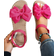 Shein Summer Butterfly Flower Flat Sandals - Burgundy