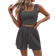 Shein Solid Ribbed Knit Tank Top Shorts