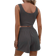 Shein Solid Ribbed Knit Tank Top Shorts