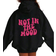 Shein Teenage Girls Casual Printed Black Fleece Lined Hooded Sweatshirt Autumn