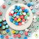 ToBeIT ToBeIT Wooden Beads 500 pcs Assorted Color Round Wood Beads, Painted Hole Round Wood Spacer Beads for DIY Craft, Jewelry Making500 pcs