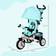 Homcom 6 in 1 Kids Trike with Parent Handle Green