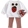 Shein Stücke/Set Baby Mädchen Set aus Top mit Erdbeerstickerei und langem Arm sowie gestreifter elastischer Hose, Frühling Herbst