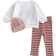 Shein Stücke/Set Baby Mädchen Set aus Top mit Erdbeerstickerei und langem Arm sowie gestreifter elastischer Hose, Frühling Herbst