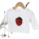 Shein Stücke/Set Baby Mädchen Set aus Top mit Erdbeerstickerei und langem Arm sowie gestreifter elastischer Hose, Frühling Herbst