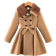 Shein Young Girl Borg Collar Double Breasted Belted Overcoat