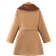 Shein Young Girl Borg Collar Double Breasted Belted Overcoat