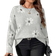 Shein Plus Womens Floral Pattern Crew Neck Drop Shoulder Long Sleeve Casual Sweater
