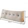 Lark Manor Gavriela Blend Headboard Wedge Reading Throw Pillow Gray Complete Decoration Pillows Gray (20.1x150.1cm)