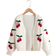 Shein Girls Cherry Pattern Drop Shoulder Duster Cardigan