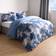 OHS Marble Print Set Double - Dark Navy Duvet (200x200cm)