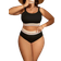 Shein Summer Beach Plus Chevron Tape Bikini Set Cami Top High Waisted Bottom Piece Bathing Suit