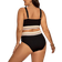 Shein Summer Beach Plus Chevron Tape Bikini Set Cami Top High Waisted Bottom Piece Bathing Suit