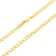 Nuragold 10k yellow 3.5mm cuban link curb chain bracelet anklet mens women 7" 8" 9"