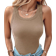 Shein Classic AllMatch Ribbed Knit Solid Color Sleeveless Tank Top With Chest Pad
