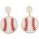 Shein 1pair European And American Style Beaded Baseball Ear Studs