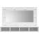 vidaXL Spejlskab LED-lys
