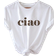 Shein Ciao TShirt Ciao Shirt Ciao Italian Shirt Ciao Womens Or Unisex Fashion Tee Womens Casual Simple CIAO Loose Crew Neck Short Sleeve TShirt Summer