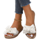 Shein Women's Flat Sandals With Natural Jute Rope And Bow Knot Design For Comfortable Summer Wear