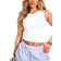 PrettyLittleThing White Contour Crew Neck Fitted Vest Top