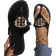 Shein Women BlackPink Embroidered Flat Sandals Flip Flops With Round Buckle Toe Ring And SlipResistant Sole Suitable For Indoor And Outdoor Wear