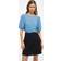 Vila Broderie T-Shirt With Puff Sleeve - Blissful Blue