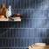 Ivy Hill Tile Ivy Hill Tile Vibe Blue Steel 2.36 7.87 Glossy Lava Stone Cement Subway Wall Tile 3.88 sq. 20x6cm
