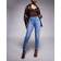 River Island High Rise Ankle Grazer Slim Leg Jeans - Midwash Blue