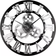 extra large numerals skeleton big Wall Clock 60cm