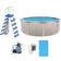Aquarian Phoenix 15ft x 52in Above Ground Swimming Pool Kit & Pump & Ladder Kit, Grey