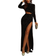 Shein Cut Out Split Thigh Sequin Prom Dress