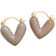 Shein 1pair Heart Shaped Stud Earrings, Elegant And Delicate, Suitable For Daily Wear
