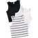 Shein Tween Girl Casual And Versatile AllMatch Simple Black And White Striped Piece Set Of Vests