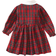 Shein Girls Long Sleeve Doll Collar Contrast Buttoned Shirt Dress Casual Plaid Skirt Winter Daily Wear