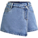 Shein Shein Tween Girls Summer Boho Hem Wrapped Denim Mini Skort - Light Wash