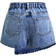 Shein Shein Tween Girls Summer Boho Hem Wrapped Denim Mini Skort - Light Wash